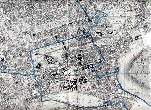 Edinburgh and Leith Map, 1915  -  Central Edinburgh section