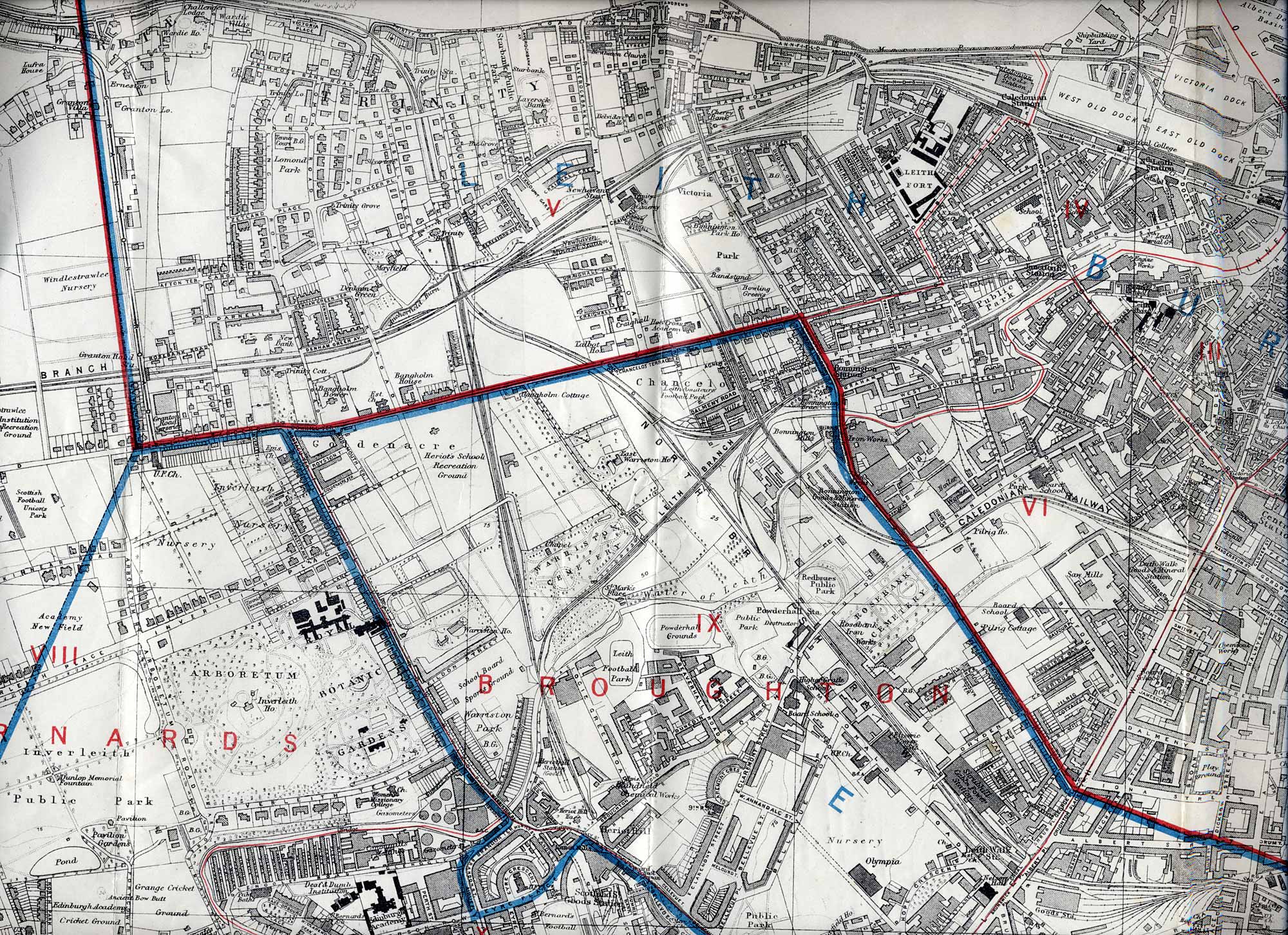 Edinburgh and lEITH MAP, 1915  -  North Ediinburgh Section