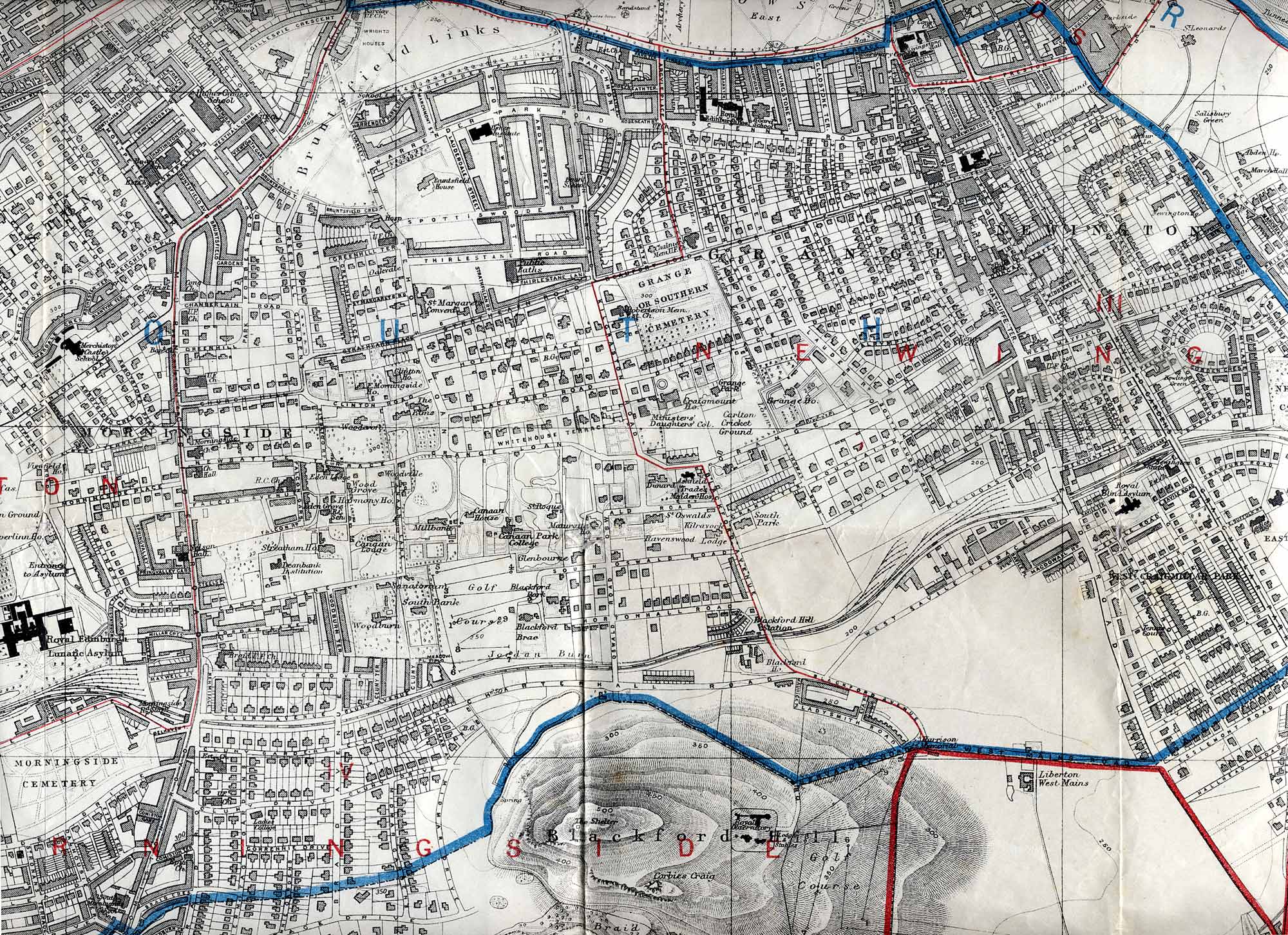 Edinburgh and Leith map, 1915  -  South Edinburgh section