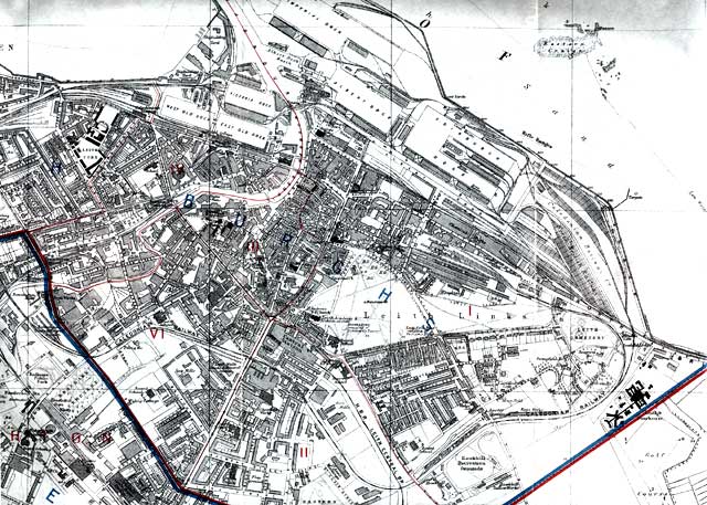 Map of Edinburgh and Leith. 1915  -  Leith Section