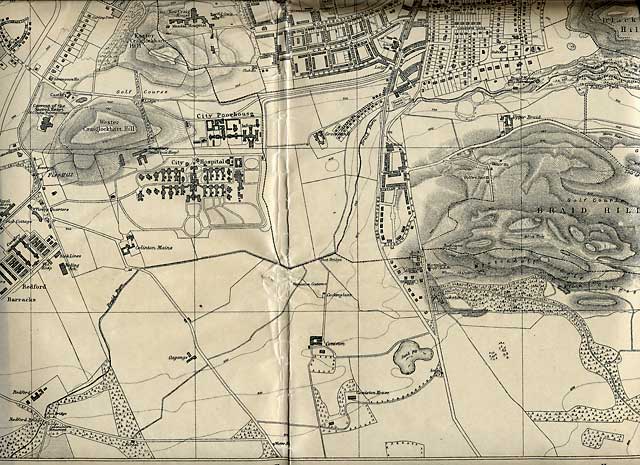 Edinburgh and Leith map, 1925  -  Craiglockhart and Slateford section