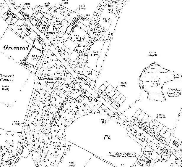 Map extract  1914  -  Greenend and Moredun Mill