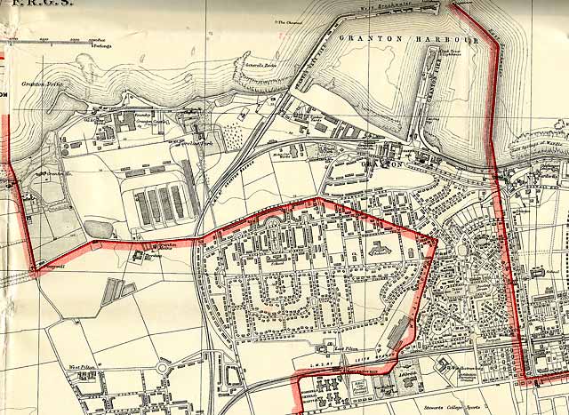 Edinburgh and Leith map, 1940  -  North-west Edinburgh section