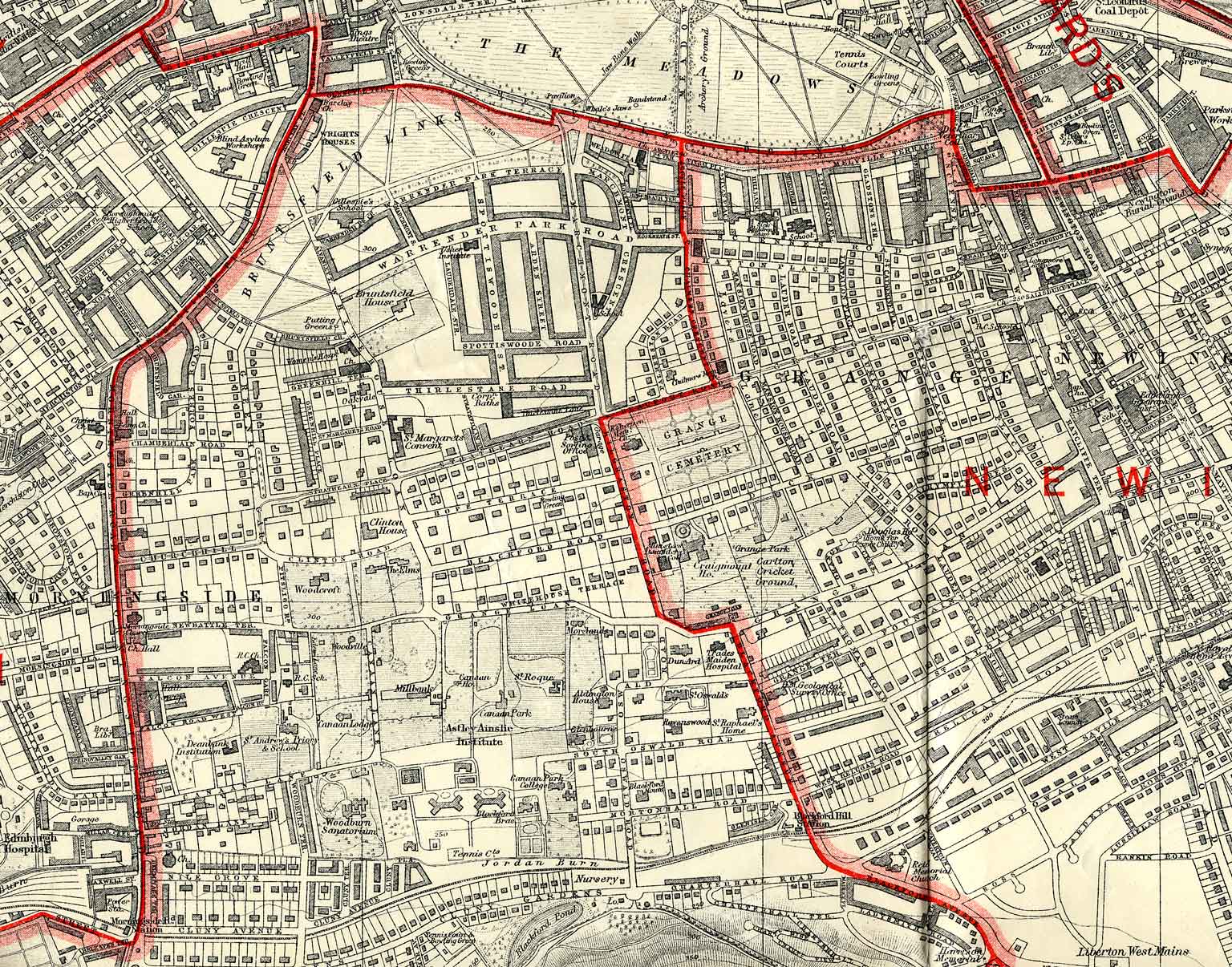 Edinburgh and Leith map, 1925  -  North Edinburgh section