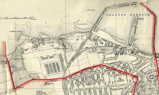 Edinburgh and Leith map, 1940  -  Edinburgh Waterfront section