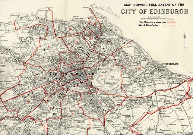 Edinburgh and Leith map, 1940