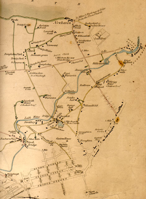 Edinburgh an Leith  -  top right section  -  1812 