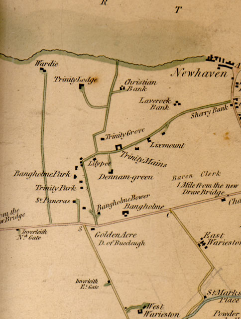 Edinburgh & Leith  -  top left section  -  1812