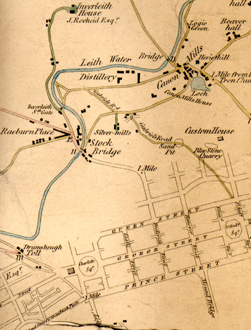 Edinburgh & Leith  -  1812  -  zoom-in to bottom left corner