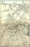 Edinburgh and Leith  -  1884 map  -  Railways and Roads