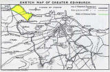 Map of Edinburgh Boundaries before and after 1920 - also showing the Dalmeny Estate