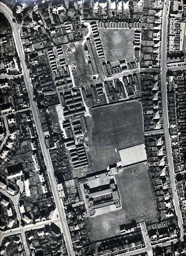 Aerial View of Wardie School Playing Fields, Edinburgh  -  1947