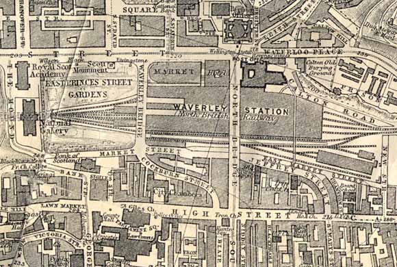 Map of Edinburgh Waverley  -  1917