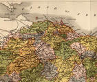 Map of Edinburghshire, 1884  -  One quarter of the map, enlarged