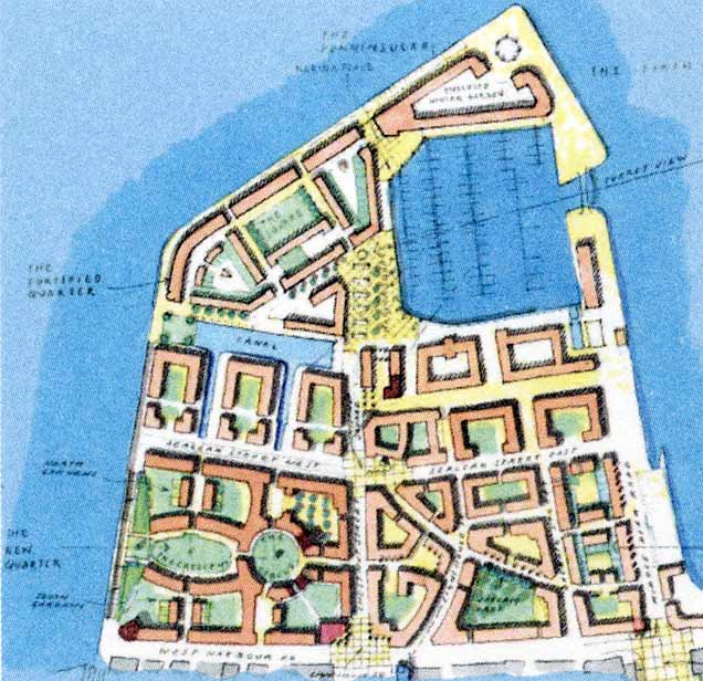 Forthside -  Plan of Granton Western Harbour  -   part of the Forthside Masterplan