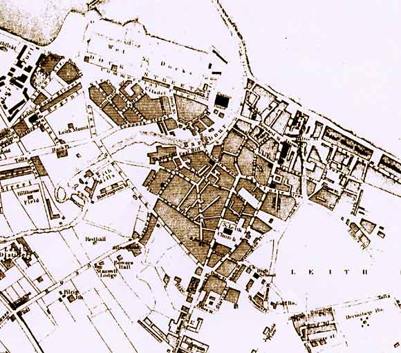 Map of Leith  -  1835