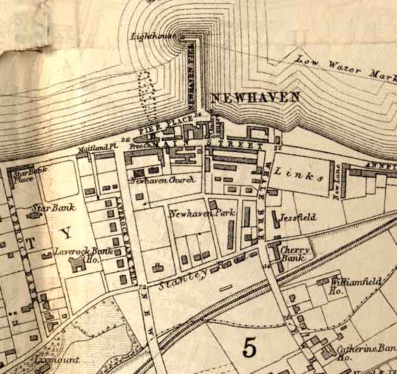 Map of Newhaven  -  1870