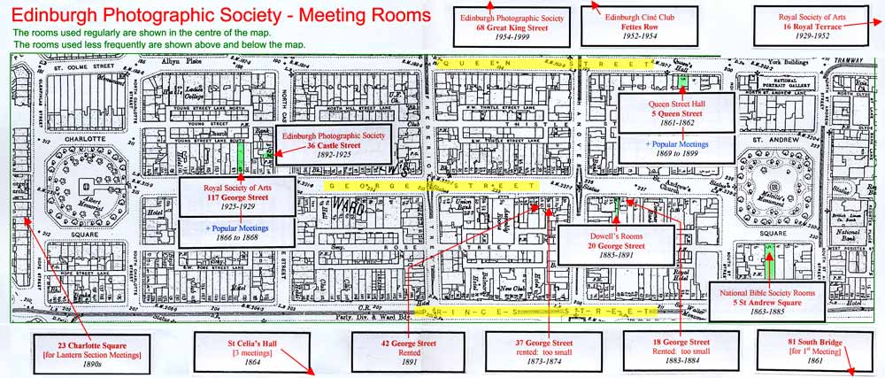 Map showing EPS Meeting Rooms since 1861