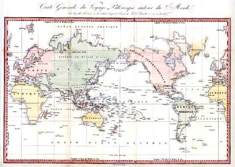 Map of the World  -  1813