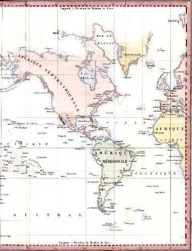 Detail from a map of the World  -  1813