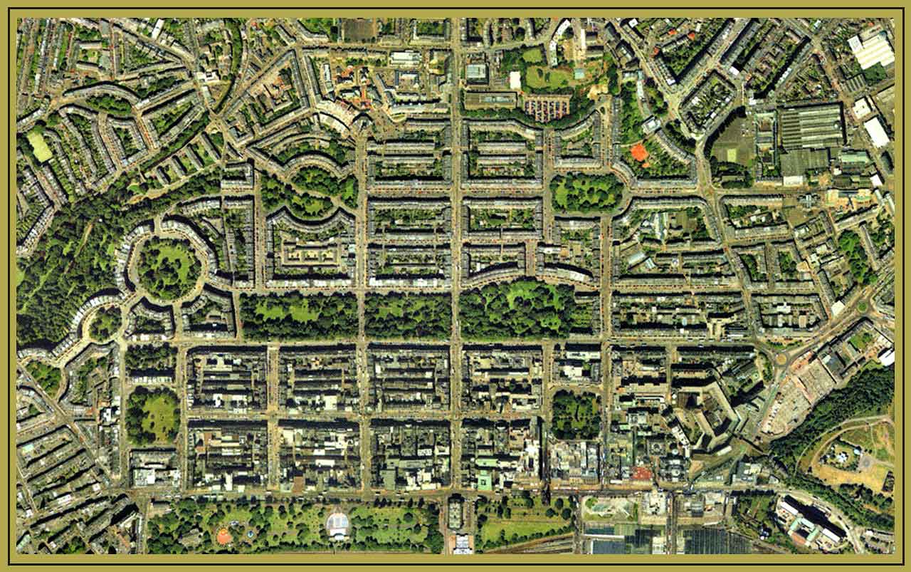Edinburgh New Town  -  Enlargement of Aerial Photo, 2001