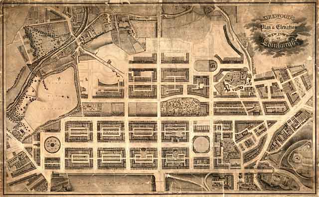 Edinburgh New Town  -  Kirkwood Map, 1819