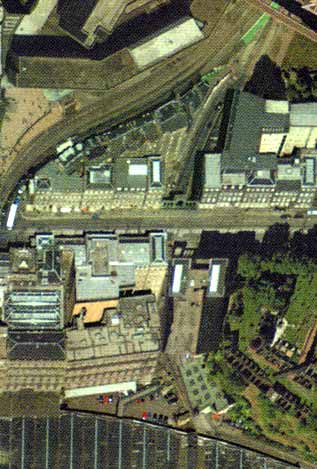 Detail from aerial photograph of Edinburgh  -  XYZ Digital Map Co  -  Low Calton