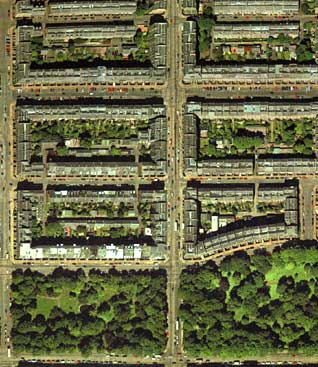 Detail from an aerial photograph of Edinburgh  -  XYZ Digital Map Co  -  Second New Town