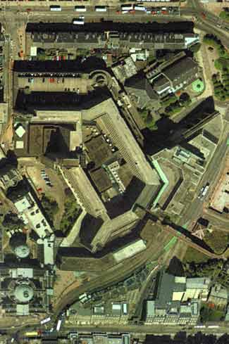 Detail from an aerial photograph of Edinburgh  -  XYZ Digital Map Co  -  St James Square