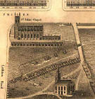 Detail from map of Edinburgh New Town  - Kirkwood, 1819  -  West End of Princes Street