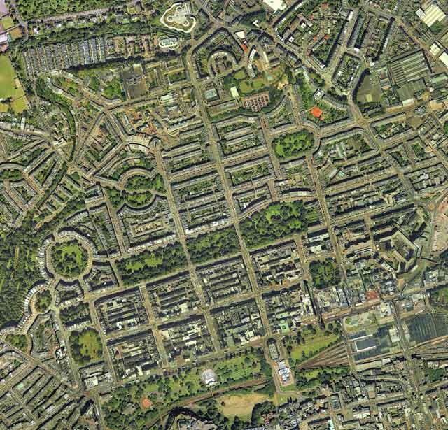 Aerial view of Edinburgh New Town, 2001