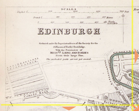 Map of Edinburgh 1844  -  Produced for the Society for the Diffusion of Useful Knowledge  -  Section A