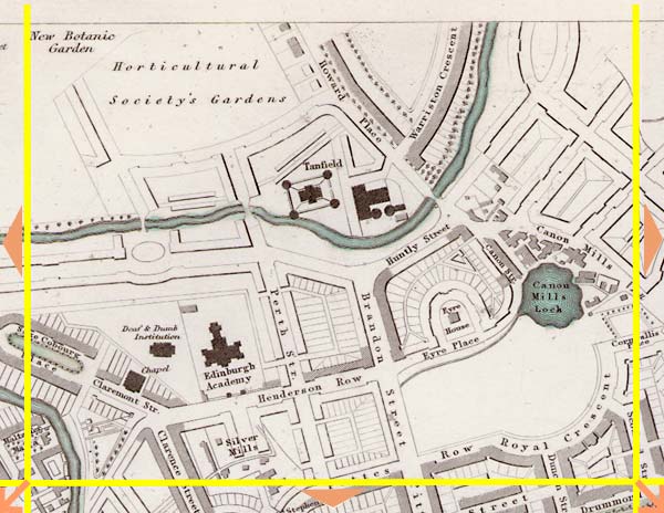 Edinburgh  -  1844  -  Map produced for the Society for the Diffusion of Useful Knowledge  -  Section B