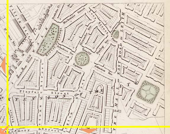 Edinburgh  -  1844  -  Map produces for the Society for the Diffusion of Useful Knowledge  -  Section D