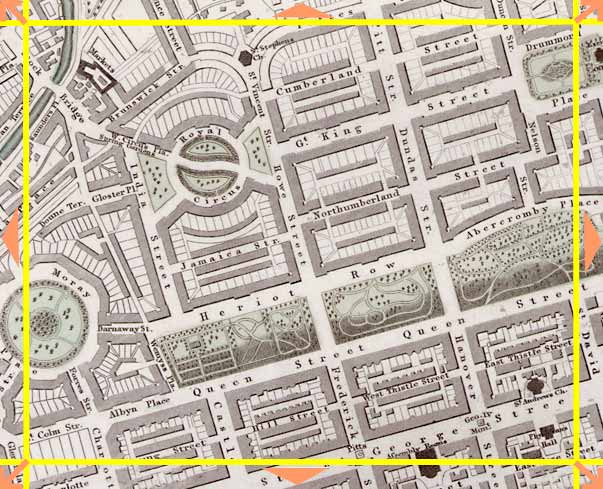 Edinburgh  -  1844  -  Map produced for the Society for the Diffusion of Useful Knowledge  -  Section F