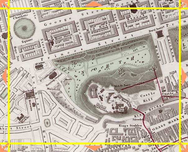 Edinburgh  -  1844  -  Map produced for the Society for the Dissemination of Useful Knowledge