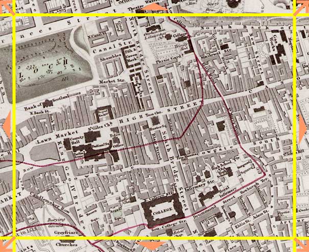 Edinburgh  -  1844  -  Map produced for the Society for the Dissemination of Useful Knowledge  -  Section K