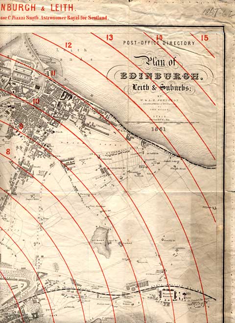 Edinburgh Time-Gun Map  -  1861  -  Section 3