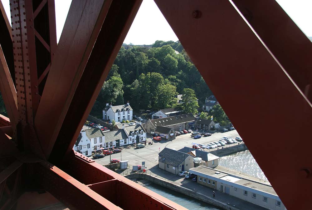 Looking down from the Forth Bridge  -  Hawes Pier, South Queensferry.