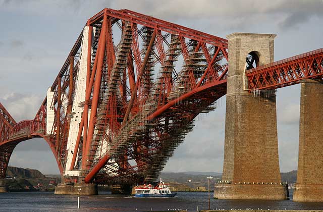 'Maid of the Forth' passing under the Forth Bridge   -  October 30, 2005