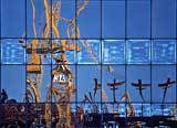 London Docklands  Reflections  -  Cranes