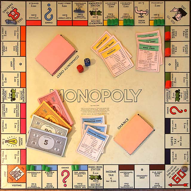 monopoly board original monopoly board