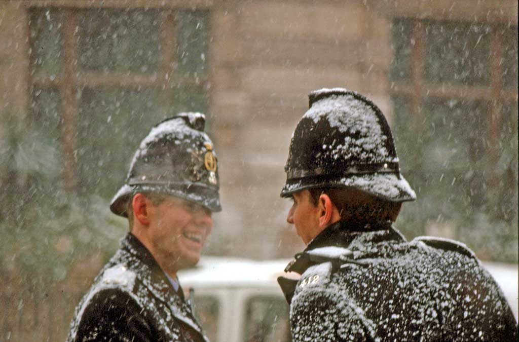 The City of London  -  Two Policemen in Winter