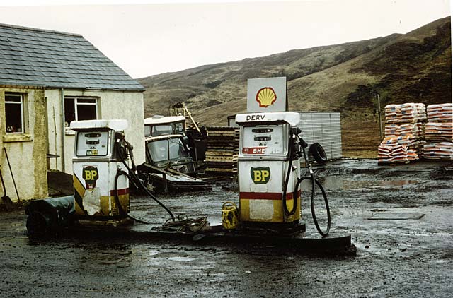 Old BP Petrol Station in the Scottish Highlands