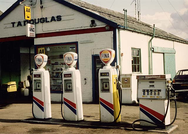 Fina Petrol Station in the Scottish Highlands