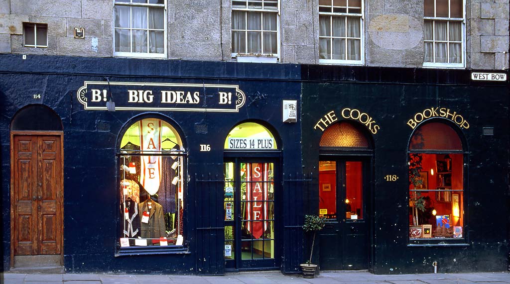 Shops at 114-6 and 118 West Bow, Edinburgh