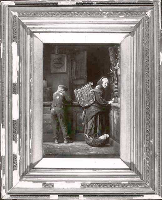 Adam Diston  -  Composition Picture  -  "Old Woman Fish Seller and Boy in a Bar