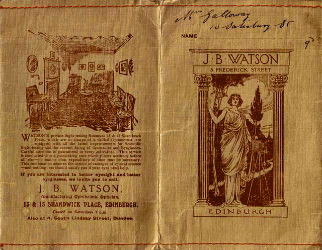 J B Watson  - The outside of a developing and printing wallet, 1924