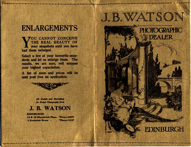 J B Watson  -   Developing and Printing wallet, 1929 to 1931  -  Outside