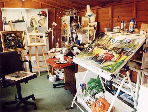 A view of Frank Forsgard Manclark's Studio  -  Edinburgh, May 2005